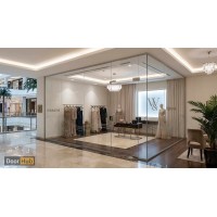 Clear Tempered Glass Pivot Door 12mm UAE for Boutique Store Entrances
